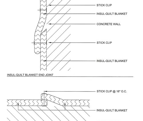Insulquilt Sound Absorbing Studio Quilt Schematics